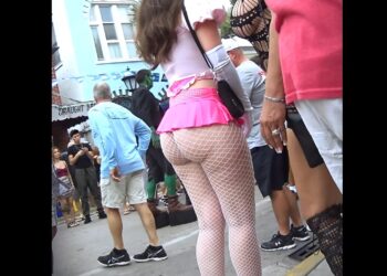 cute girl with pink skirt upskirt wind