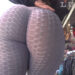 Latina In Grey Texture Wedgie Leggings Booty Pawg