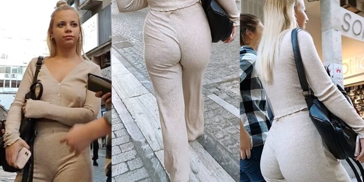 Candid Girls Visible Nipples And Thong on Blondie