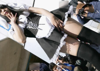 Cosplay event zoom on asian girl ass to enjoy to the fullest