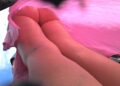 Girl Bends Over She Wears No Panties Lips Upskirt